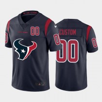 Custom H.Texans Navy Team Big Logo Number Color Rush Limited Jersey Stitched American Football Jerseys