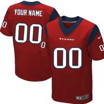 Custom H.Texans Red Elite Jersey Stitched American Football Jerseys