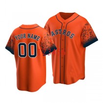 Custom Houston Astros Baseball Orange New Jerseys Stitched Letter And Numbers