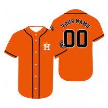 Custom Houston Astros Jerseys Baseball Orange Personalized Jersey Stitched Letter And Numbers For Men Women Youth Birthday Gift