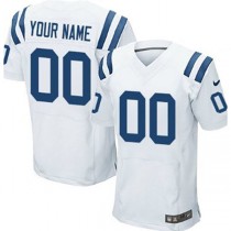 Custom IN.Colts White Elite Jersey Stitched American Football Jerseys