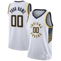 Custom IN.Pacers 2020-21 Swingman Jersey Association Edition White Stitched Basketball Jersey
