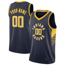 Custom IN.Pacers Swingman Jersey Icon Edition Navy Stitched Basketball Jersey