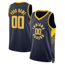Custom IN.Pacers Unisex 2022-23 Swingman Icon Edition Navy Stitched Basketball Jersey