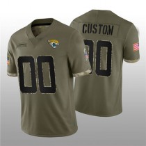 Custom J.Jaguars ACTIVE PLAYER 2022 Olive Salute To Service Limited Stitched Jersey Football Jersey