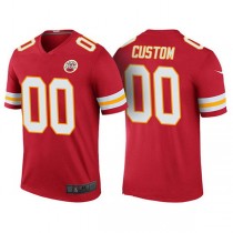 Custom KC.Chiefs Red Color Rush Legend Limited Jersey American Jerseys Stitched Jersey Football Jerseys