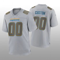 Custom LA.Chargers Gray Atmosphere Game Jersey Stitched American Football Jerseys