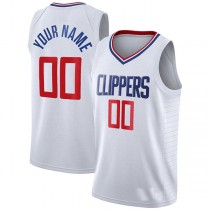 Custom LA.Clippers 2020-21 Swingman White Association Edition Stitched Basketball Jersey