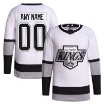 Custom LA.Kings 2021-22 Alternate Primegreen Authentic Pro Jersey White Stitched American Hockey Jerseys