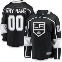 Custom LA.Kings Fanatics Branded 2020-21 Home Breakaway Jersey Black Stitched American Hockey Jerseys