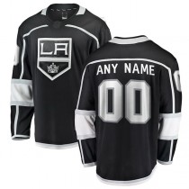 Custom LA.Kings Fanatics Branded Home Breakaway Black Stitched American Hockey Jerseys