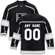 Custom LA.Kings Fanatics Branded Home Replica Black Stitched American Hockey Jerseys