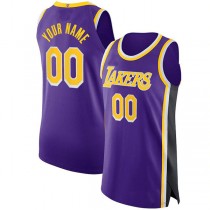 Custom LA.Lakers Jordan Brand 2021-22 Diamond Swingman Authentic Jersey Statement Edition Purple Stitched Basketball Jersey