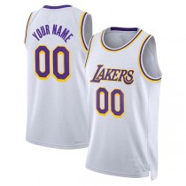 Custom LA.Lakers Unisex 2022-23 Swingman Jersey White Association Edition Stitched Basketball Jersey