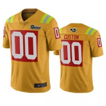Custom LA.Rams Gold Vapor Limited City Edition Jersey American Stitched Jersey Football Jerseys