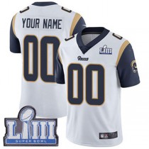 Custom LA.Rams Vapor Untouchable Super Bowl LIII Bound Limited White Road Jersey American Stitched Football Jerseys