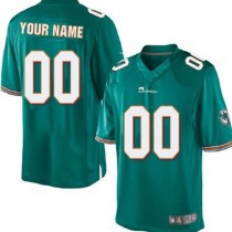 Custom M.Dolphins Green Limited Jersey American Stitched Football Jerseys