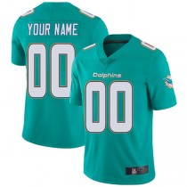 Custom M.Dolphins Home Aqua Green Vapor Untouchable Limited Jersey American Stitched Football Jerseys