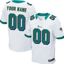 Custom M.Dolphins White Elite Jersey American Stitched Football Jerseys