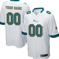 Custom M.Dolphins White Game Jersey American Stitched Football Jerseys