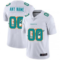 Custom M.Dolphins White Team Big Logo Vapor Untouchable Limited Jersey American Stitched Football Jerseys