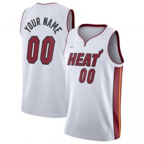 Custom M.Heat 2020-21 Swingman Jersey White Association Edition Stitched Basketball Jersey
