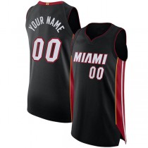 Custom M.Heat Authentic Jersey Black Icon Edition Statement Edition Stitched Basketball Jersey