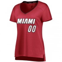 Custom M.Heat Fanatics Branded Women's Fast Break Replica Red Statement Edition Stitched Basketball Jersey