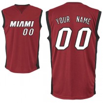 Custom M.Heat Replica Alternate Jersey Red Statement Edition Stitched Basketball Jersey