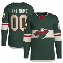 Custom M.Wild Home Primegreen Authentic Pro Jersey Green Stitched American Hockey Jerseys