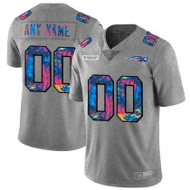 Custom NE.Patriots Multi-Color 2020 Crucial Catch Vapor Untouchable Limited Jersey Greyheather Stitched American Football Jerseys