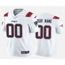 Custom NE.Patriots New White Vapor Untouchable Stitched Limited Jersey Stitched American Football Jerseys