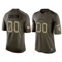 Custom NE.Patriots Olive Camo Salute To Service Veterans Day Limited Jersey Stitched American Football Jerseys