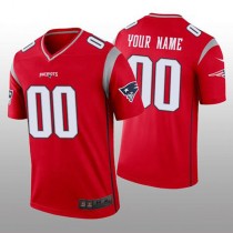 Custom NE.Patriots Red Inverted Legend Jersey Stitched American Football Jerseys