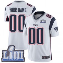 Custom NE.Patriots Vapor Untouchable Super Bowl LIII Bound Limited White Road Jersey Stitched American Football Jerseys