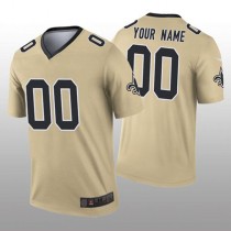 Custom NO.Saints Gold Inverted Legend Jersey American Jerseys Stitched Jersey Football Jerseys