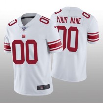 Custom NY.Giants White Vapor Limited 100th Season Jersey Stitched American Football Jerseys