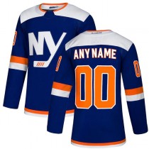 Custom NY.Islanders Alternate Authentic Jersey Blue Stitched American Hockey Jerseys