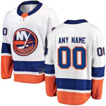 Custom NY.Islanders Fanatics Branded Away Breakaway Jersey White Stitched American Hockey Jerseys