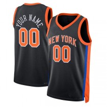 Custom NY.Knicks Unisex 2022-23 Swingman Jersey City Edition Black Stitched Basketball Jersey