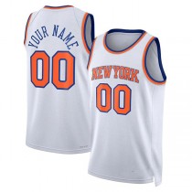 Custom NY.Knicks Unisex 2022-23 Swingman Jersey White Association Edition Stitched Basketball Jersey
