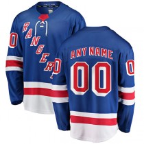 Custom NY.Rangers Fanatics Branded Home Breakaway Royal Stitched American Hockey Jerseys