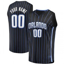 Custom O.Magic Fanatics Branded Fast Break Replica Jersey Black Icon Edition Stitched Basketball Jersey