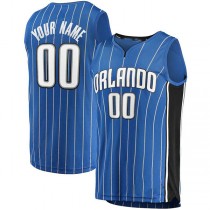 Custom O.Magic Fanatics Branded Fast Break Replica Jersey Blue Icon Edition Stitched Basketball Jersey