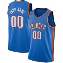 Custom OC.Thunder Swingman Jersey Blue Icon Edition Stitched Basketball Jersey