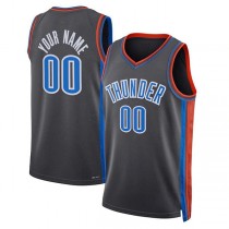 Custom OC.Thunder Unisex 2022-23 Swingman Jersey City Edition Black Stitched Basketball Jersey