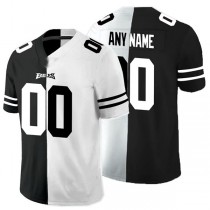 Custom P.Eagles Black And White Split Vapor Untouchable Limited Jersey Stitched American Football Jerseys