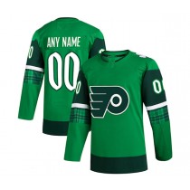 Custom P.Flyers 2023 St. Patrick's Day Primegreen Authentic Jersey - Kelly Green Stitched American Hockey Jerseys