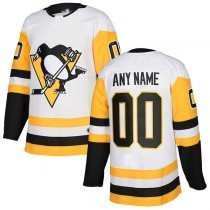 Custom P.Penguins Authentic White Stitched American Hockey Jerseys