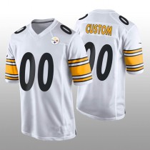 Custom P.Steelers White Game Jersey Stitched American Football Jerseys